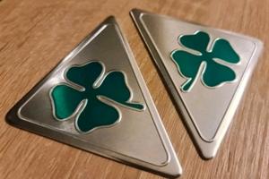 Coppia stemmi Quadrifoglio Verde QV Alfa Romeo