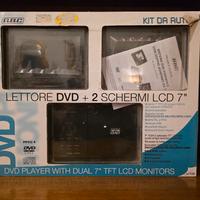 lettore dvd  con 2 schermi lcd 7"