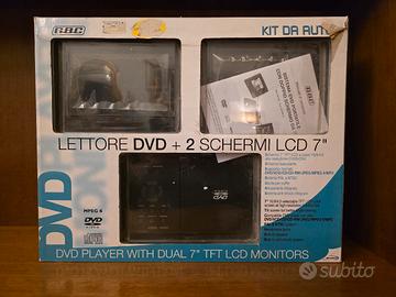lettore dvd  con 2 schermi lcd 7"