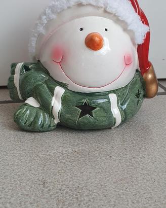 Babbo Natale Pupazzo di Neve Luminoso e Allegro