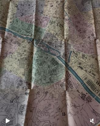 Cartina  topografica di Parigi 1878