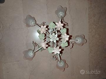 Lampadario 5 lampadine stile retrò