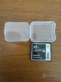 Compact flash 64gb lexar 120 mb/s UDMA7