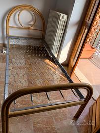 Letto singolo in rattan