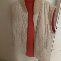 Gilet piumino con interno cachemire