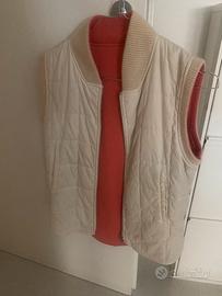 Gilet piumino con interno cachemire