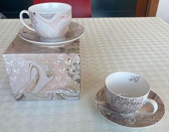 Set 2 tazze tè Mathilde M nuove