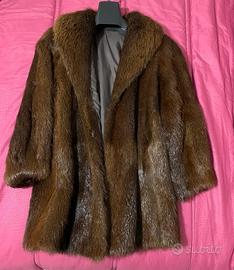 Cappotto Vintage Sagifur in Castoro Anni '70