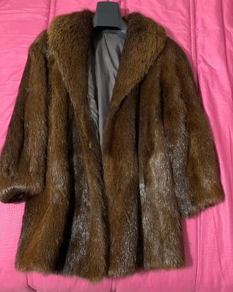 Cappotto Vintage Sagifur in Castoro Anni '70