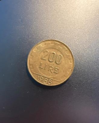 5 Lire 1954 “Delfino” e 200 Lire 1988 “Lavoro”