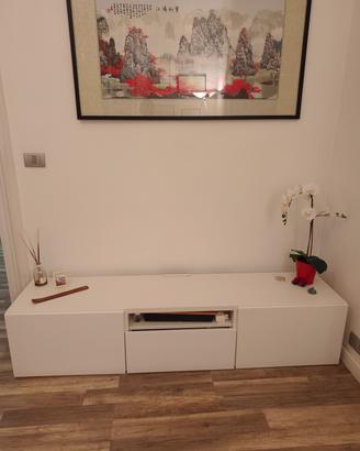 Mobile tv Besta Ikea bianco