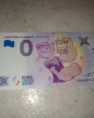 Banconota da 0 euro Malta Cartoon Classics - Popey