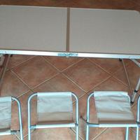 Tavolo picnic con 4 sedie richiudibile 