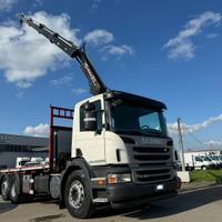 Motrice 3 assi scania p320 euro 5 pianale + gru