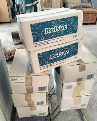 stock 8 cartoni sacchetti immondizia 50x60 rolsac