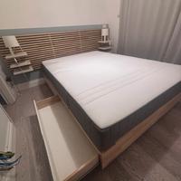 Letto ikea mandal 140x200 con materasso e testiera