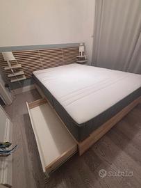 Letto ikea mandal 140x200 con materasso e testiera