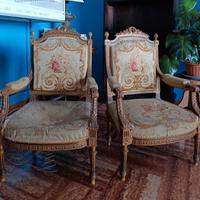 coppia Poltrone Luigi XVI 