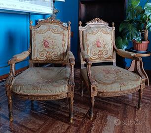 coppia Poltrone Luigi XVI 