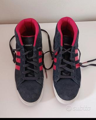 scarpe sneakers Adidas originali fucsia e blu