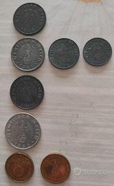 Germania Bellica: Lotto 8 Monete Pfennig 1938-1943