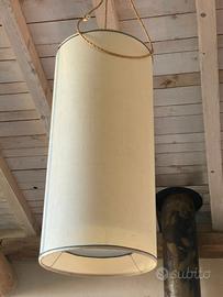 Lampada grande azzurro tenue, filo a treccia oro