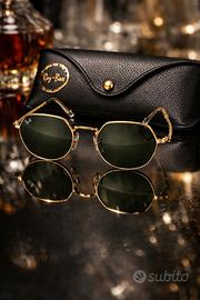 Occhiali da sole Ray-Ban Jack RB3565 Nuovi - Oro