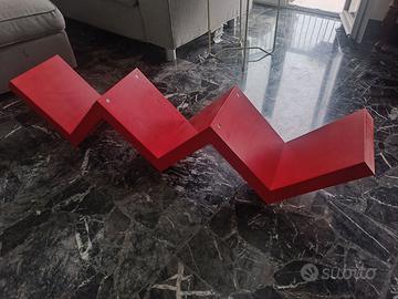 Mensola Ikea lack zig-zag rossa