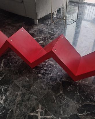 Mensola Ikea lack zig-zag rossa