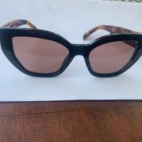 Prada Occhiali da Sole PRA09S 12O10D Nero/Marrone
