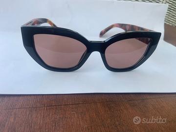 Prada Occhiali da Sole PRA09S 12O10D Nero/Marrone