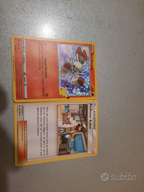 Carte Pokèmon Scorbunny e Professor kukui