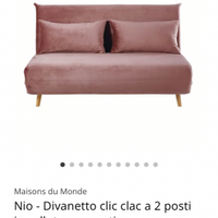 Divanetto letto in velluto 