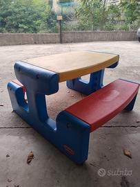 tavolo bimbi con doppia seduta in plastica 