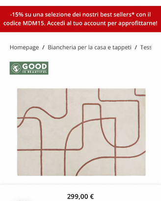 Tappeto 100% lana pari al nuovo