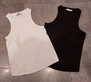 n. 2 canotte donna, in cotone, come nuove