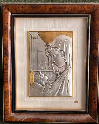 Madonna con Bambino in argento 925 Acca