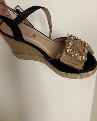 Scarpe con zeppa di corda