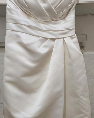 Abito da sposa corto in raso
