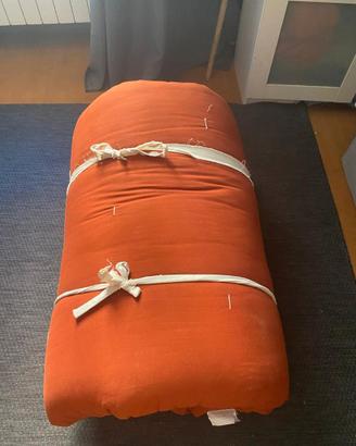 Futon Arancio Adaki alto 14cm 90x200 come nuovo