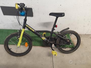 Bici BTWIN 16 pollici 4-6 anni dark Hero 500