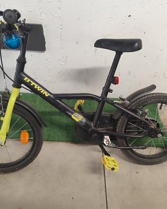 Bici BTWIN 16 pollici 4-6 anni dark Hero 500
