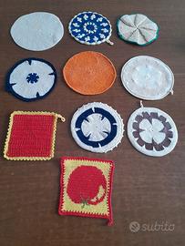 Centrini,  presine e sottobicchieri in cotone 