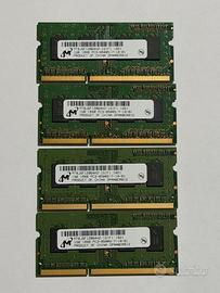 Micron RAM SODIMM 4gb (1gbx4) DDR3 1066mhz