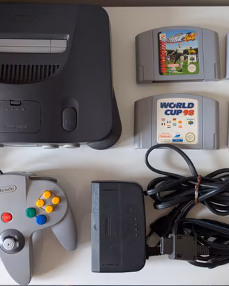 Nintendo N64 con accessori, 1 controller, 4 giochi