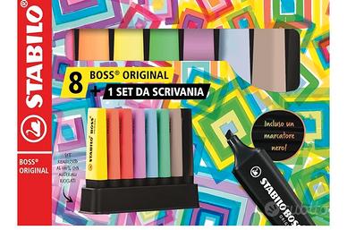 evidenziatori Stabilo boss deskset 8 colori