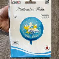 Palloncino Prima comunione Azzurro decorativo