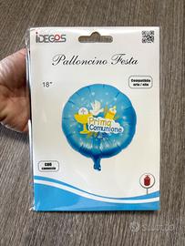 Palloncino Prima comunione Azzurro decorativo