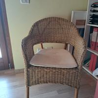 poltroncina in rattan