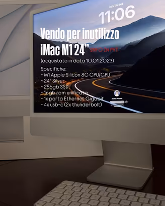 iMac M1 24” 16gb ram 256gb ssd
